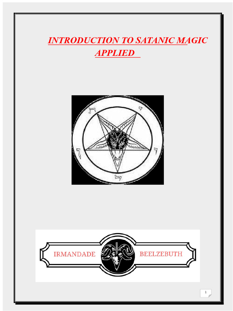 Introduction to Satanic Magic Principles | PDF | Intuition | Altar