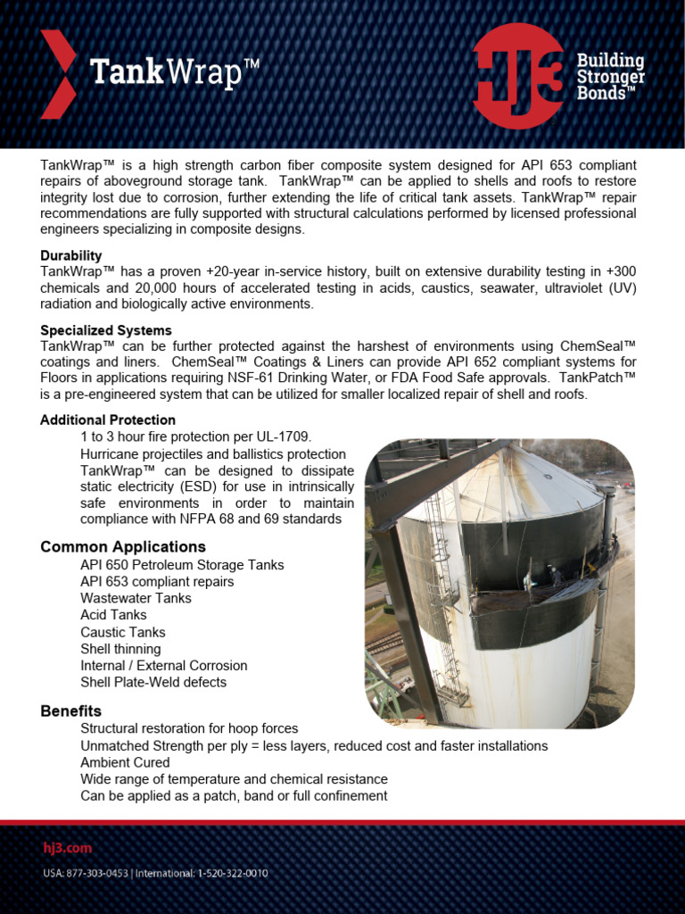 TankWrap™: Advanced Tank Repair Solutions | PDF | Corrosion | Composite ...