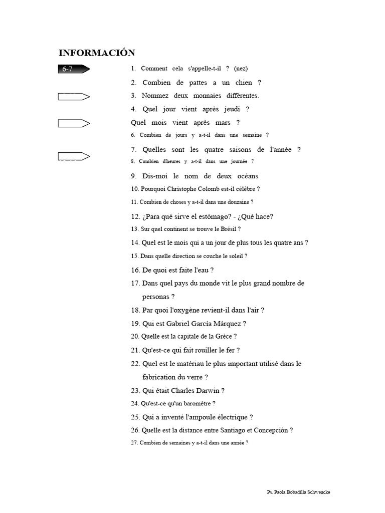 Questions éducatives variées pour enfants | PDF