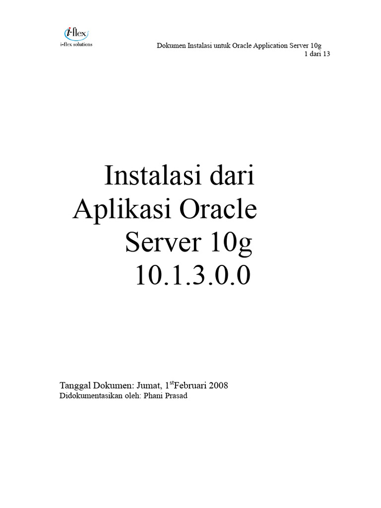 Panduan Instalasi Oracle Application Server 10g | PDF