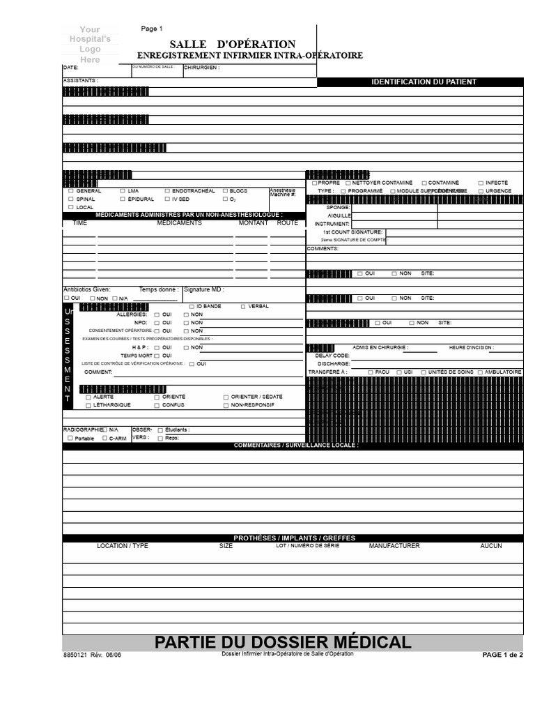 Dossier Infirmier Intra-Opératoire | PDF | Chirurgie | Médecine clinique