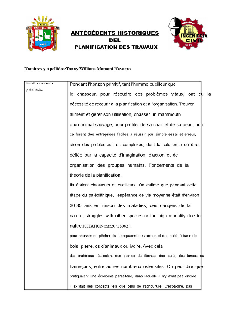 Histoire et Évolution de la Planification | PDF | Building information ...