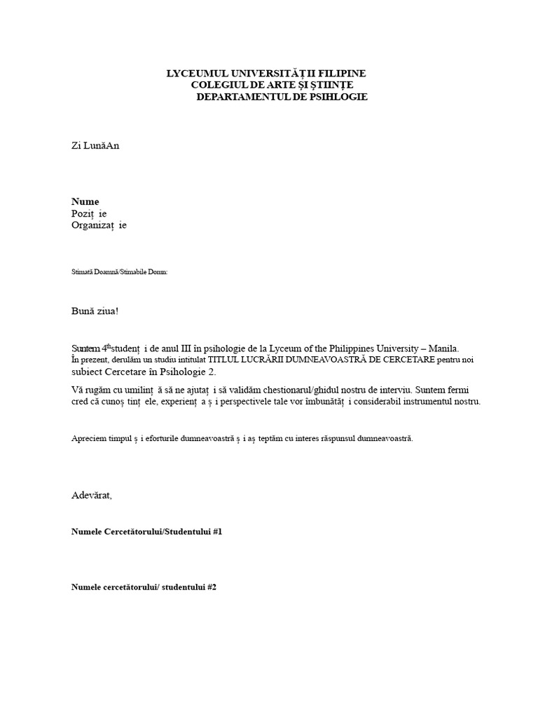 Format de Validare Pentru Cercetarea Calitativă | PDF