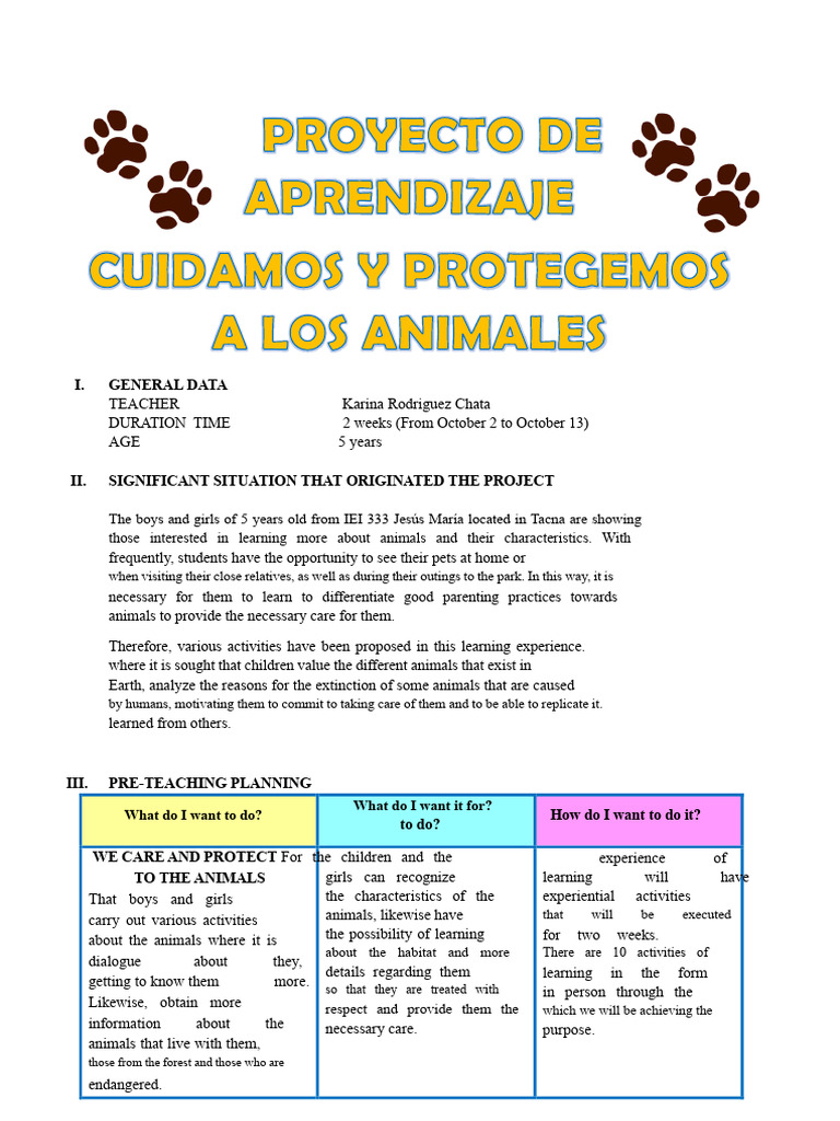 Animals Project | PDF | Information | Emotions