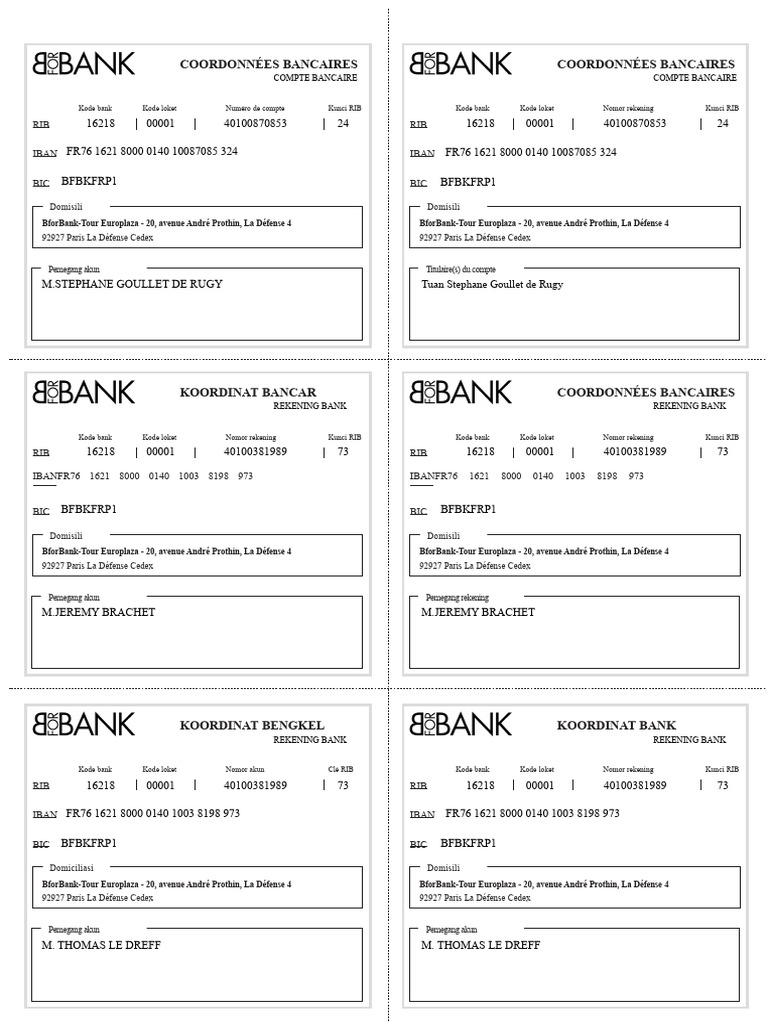 RIB BforBank - RIB - RekeningBank | PDF