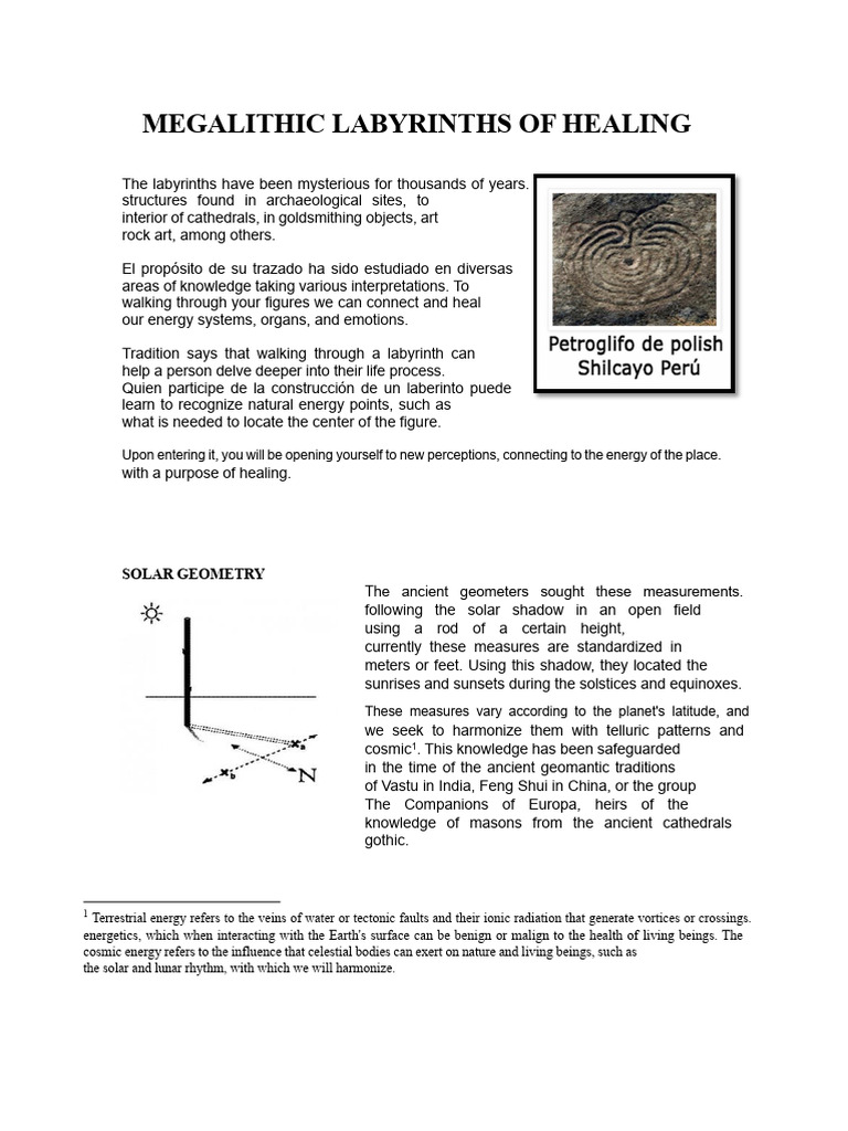Healing Through Megalithic Labyrinths | PDF | Chakra | Energy (Esotericism)