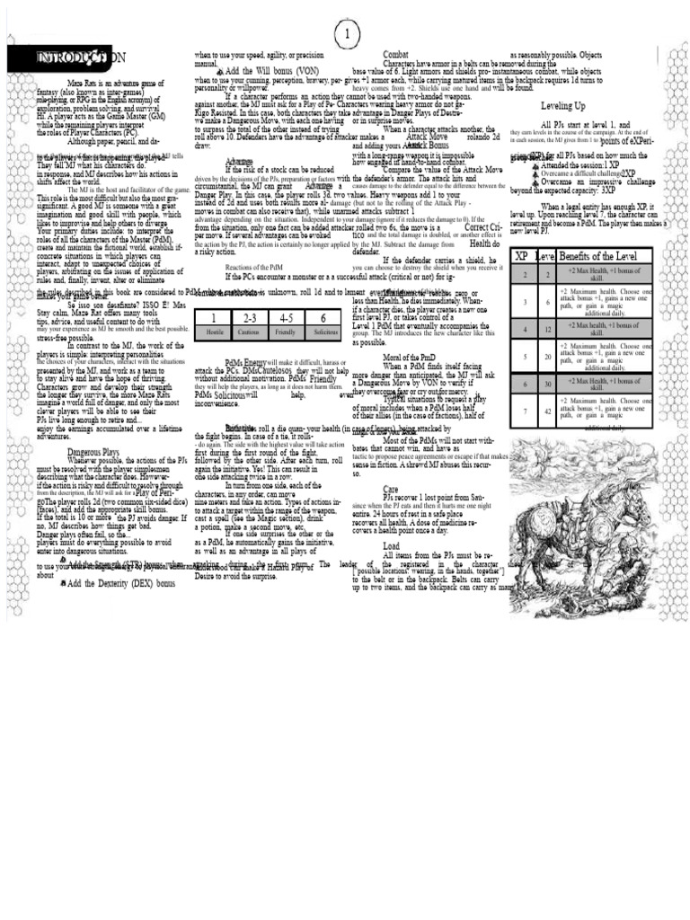 Maze Rats RPG Combat Guide | PDF