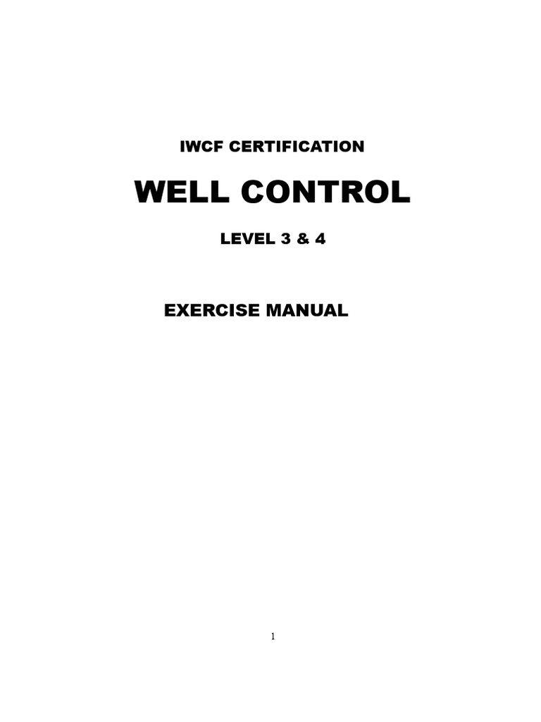 IWCF Well Control Level 3 & 4 Manual | PDF | Casing (Borehole) | Pump