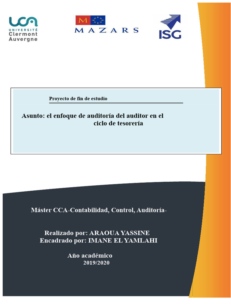 Auditoría del Ciclo de Tesorería: Enfoque y Estrategias | PDF | Estado ...
