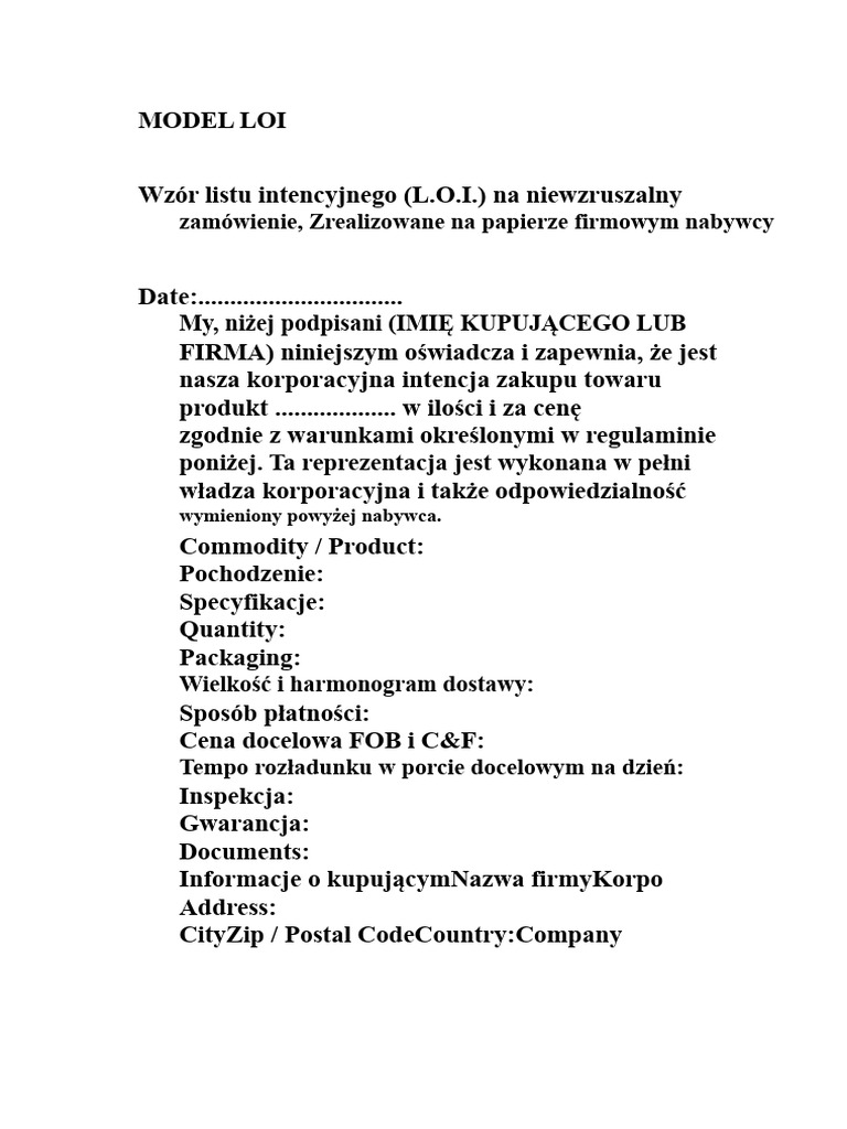 Model Loi | PDF