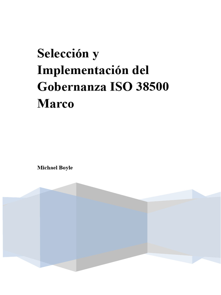 Gobernanza ISO 38500 | PDF | Software | Gobernancia