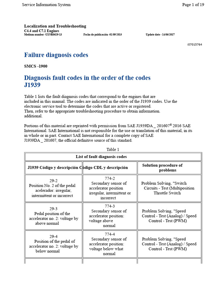 C7 fault codes | PDF | Throttle | Power Supply