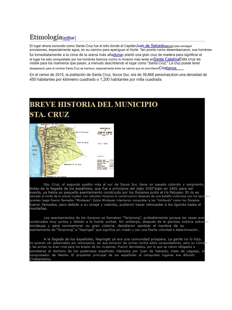 Historia de STA. CRUZ | PDF