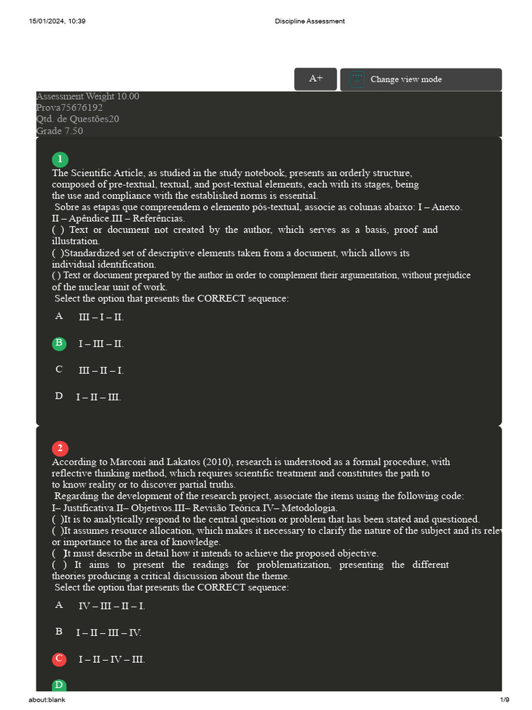 Answer Key For Methodology of Scientific Work | PDF | Bibliography ...