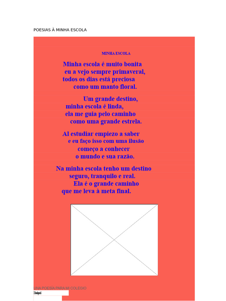 Poemas para A Minha Escola | PDF | Escolas