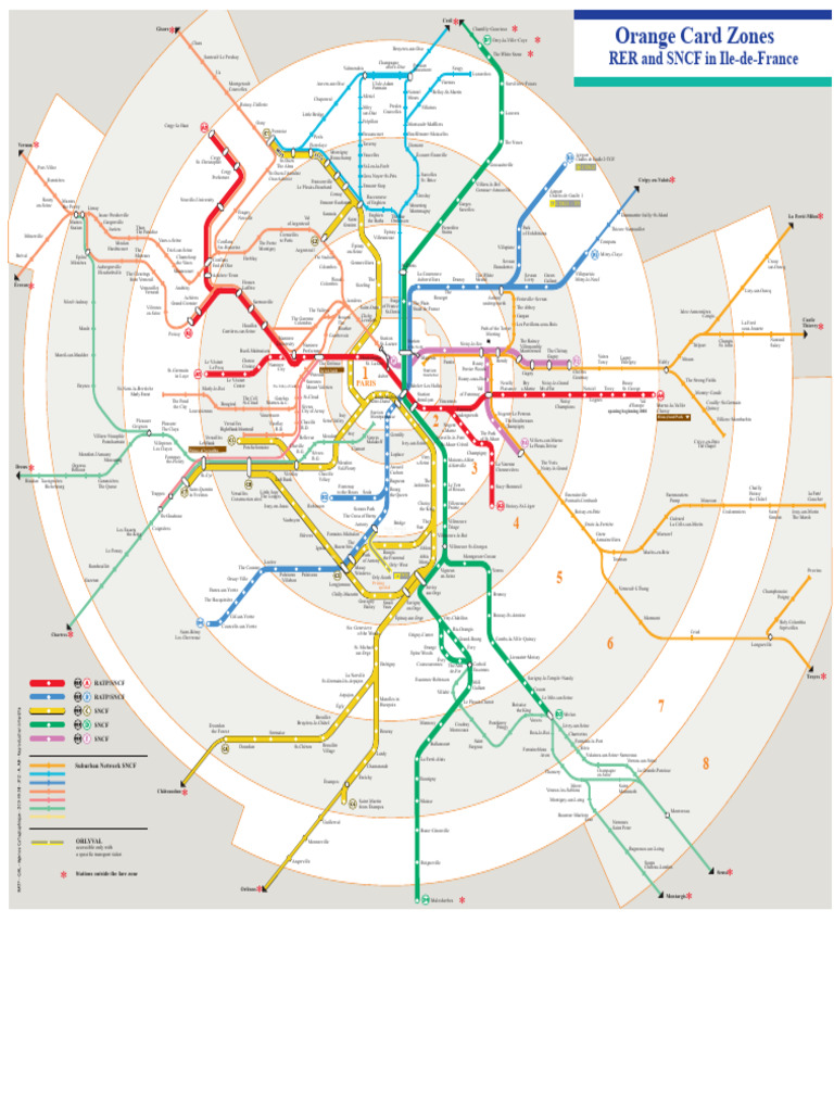 SNCF and RER Zones Overview | PDF | Passenger Rail Transport | Public ...