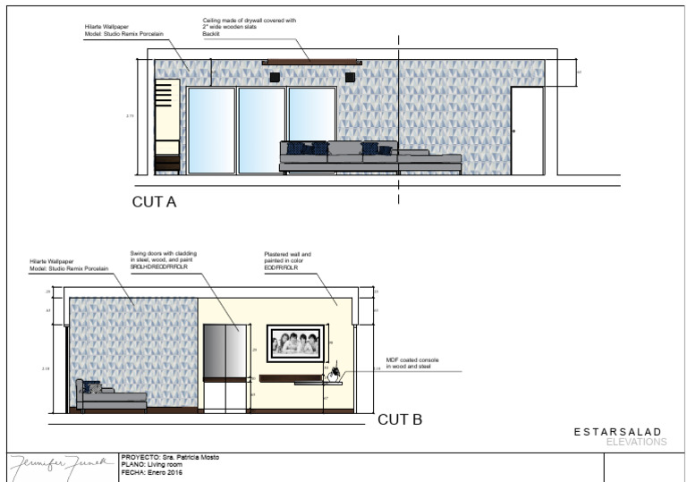 A6 - Living Room Cuts | PDF | Architectural Design | Architecture
