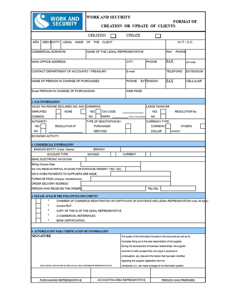 Client Creation and Update Form | PDF | Invoice | Taxes