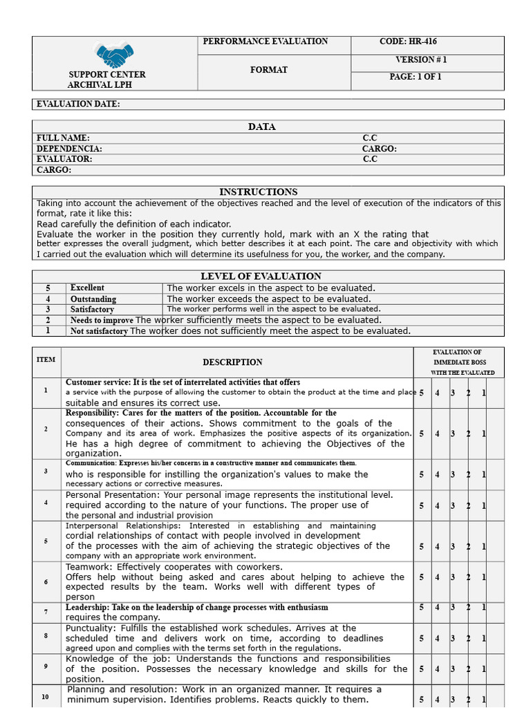 Performance Evaluation | PDF | Performance Appraisal | Evaluation