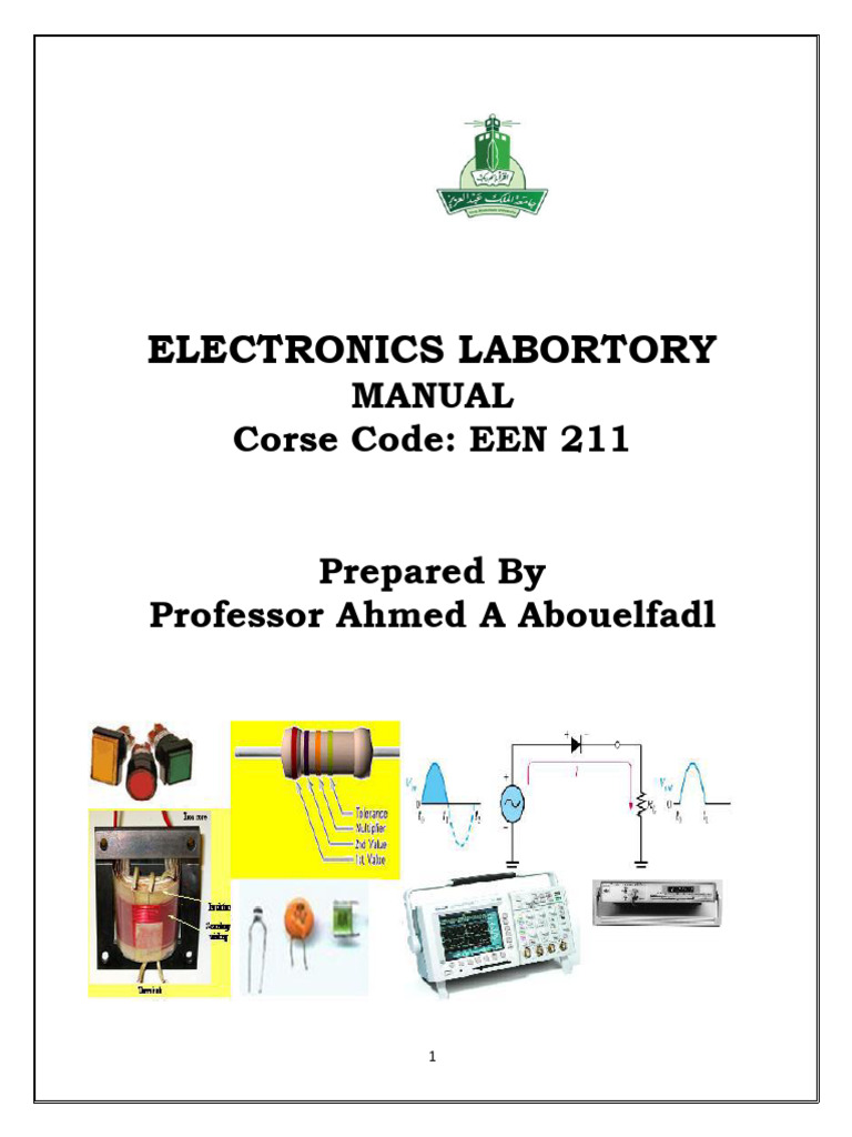 Electronics Laboratory Manual EEN 211 | PDF | Rectifier | Amplitude
