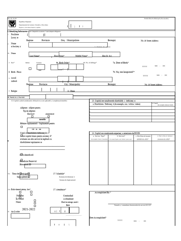 Formular ECCD Cis | PDF