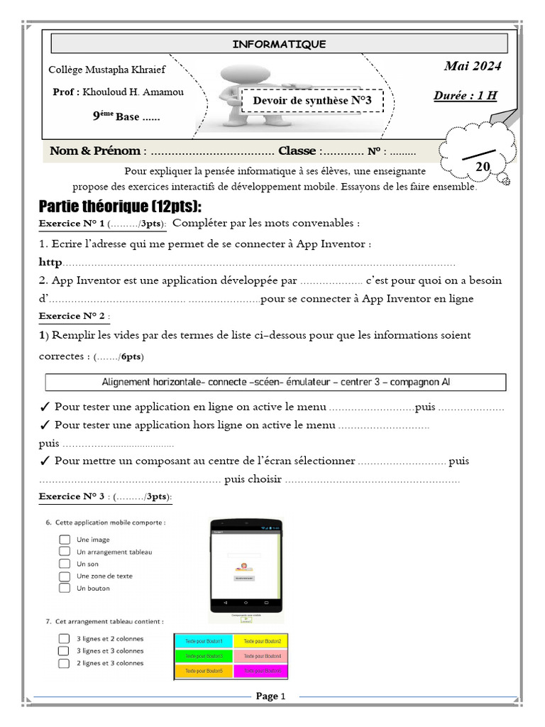 Exercices de pensée informatique en mobile | PDF