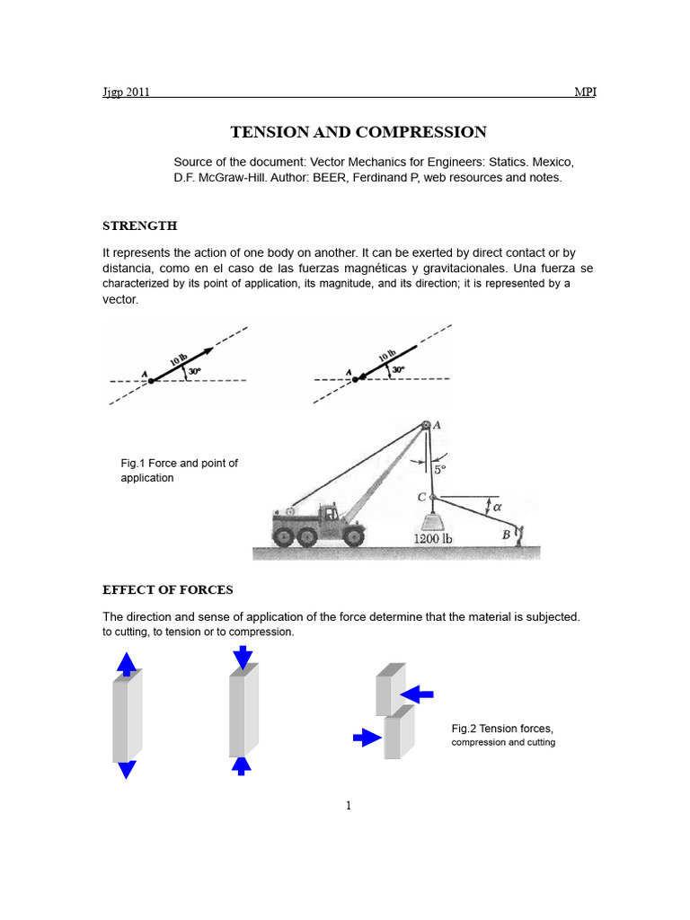 Traction and Compression PDF | PDF | Deformation (Engineering ...