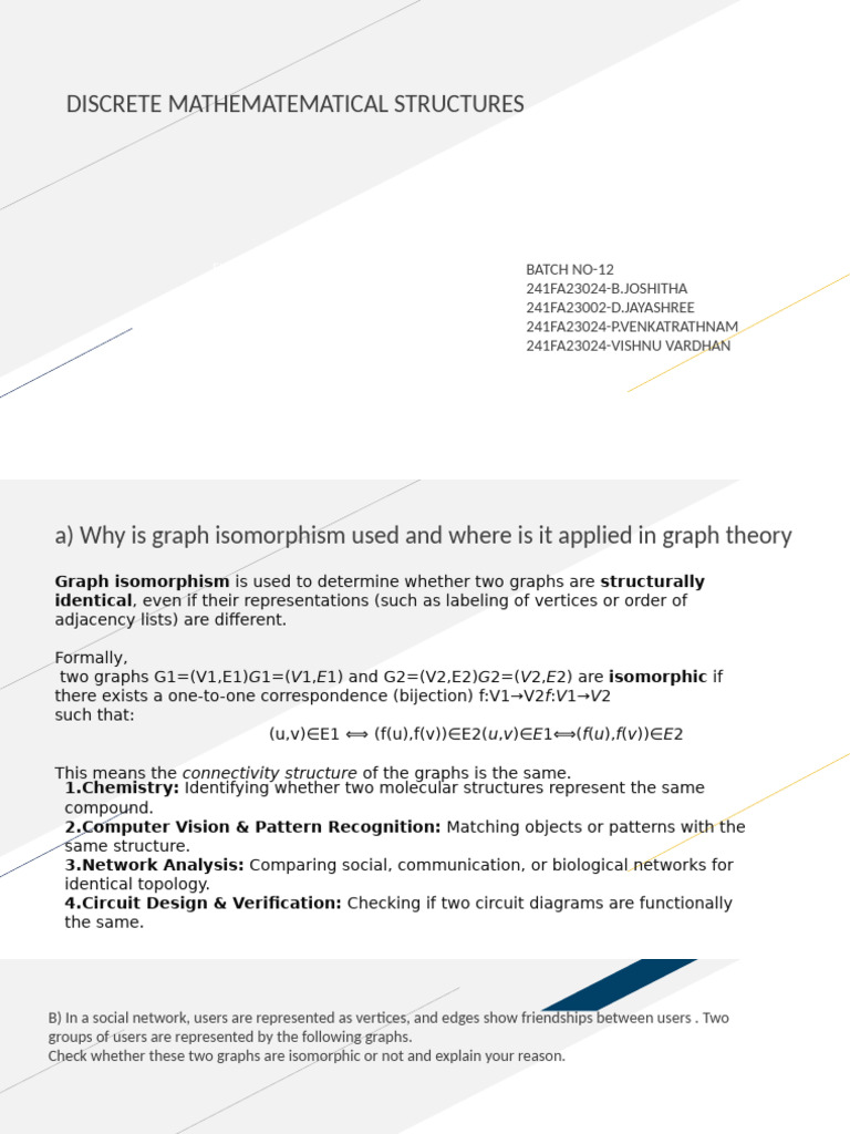 Graph Isomorphism Applications Explained | PDF