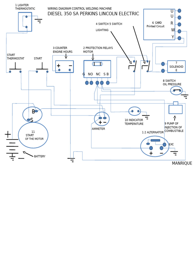 Welding Machine Wiring Diagram | PDF | Switch | Engines
