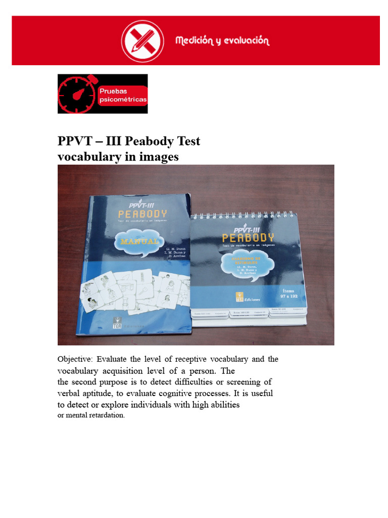 24 ppvt-III | PDF | Vocabulary | Intellectual Disability