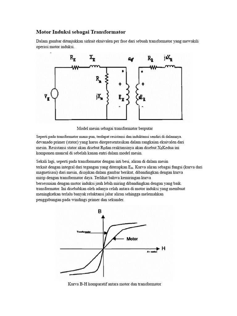 Motor Induksi sebagai Transformator.docx | PDF