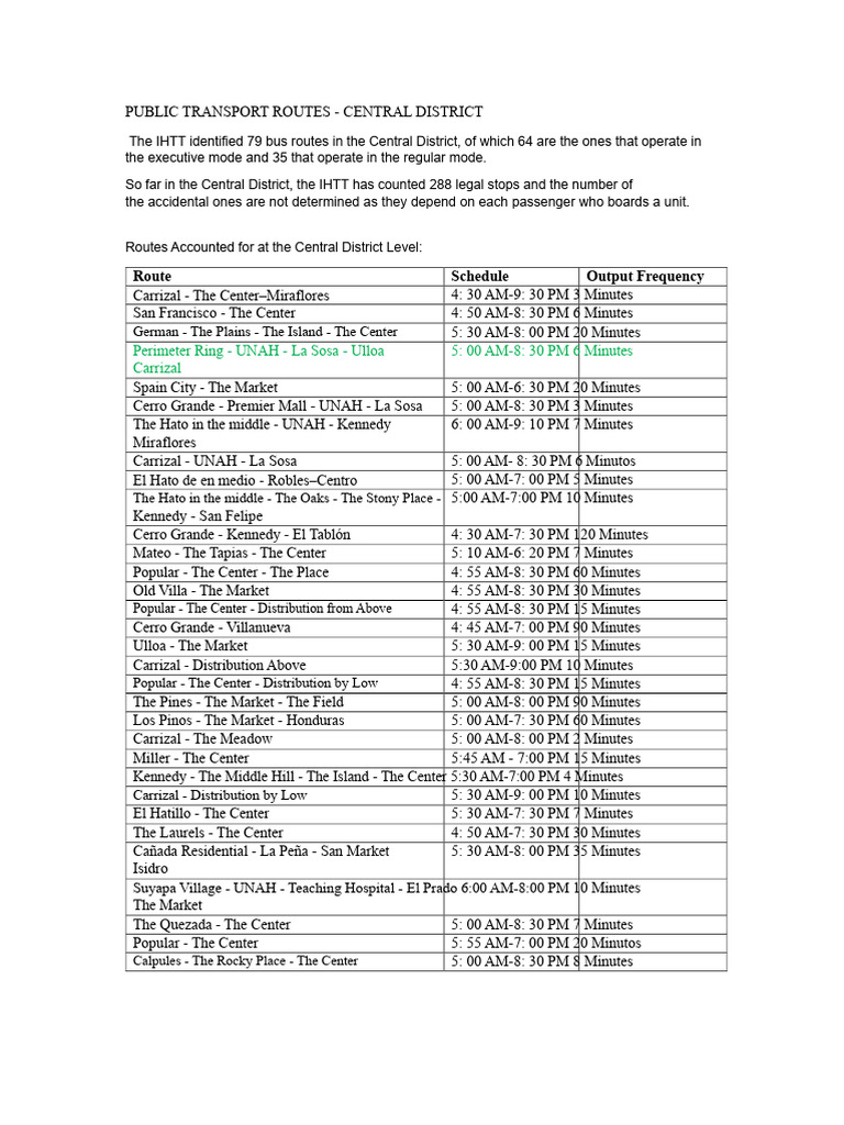 Public Transport Routes | PDF | Public Transport | Transport