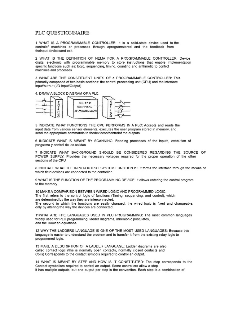 Comprehensive PLC Overview and Functions | PDF | Programmable Logic ...