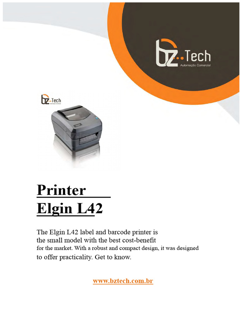 Elgin L42 Label Printer Guide | PDF | Printer (Computing)