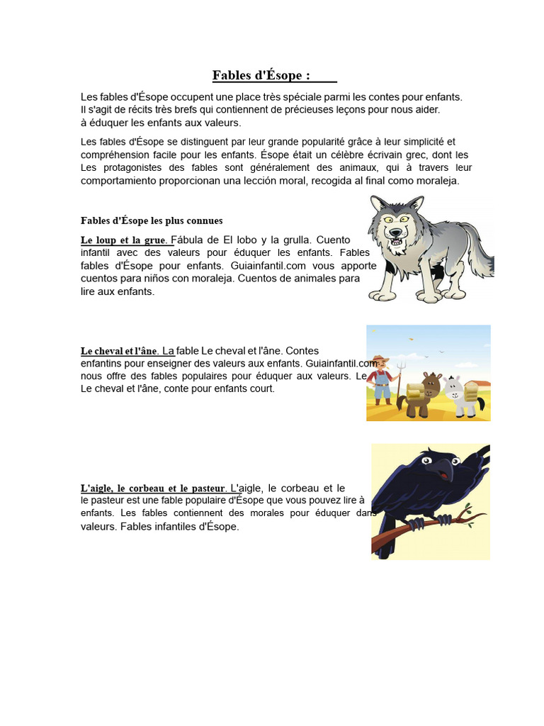 Fables d'Ésope | PDF | Fable | Ésope