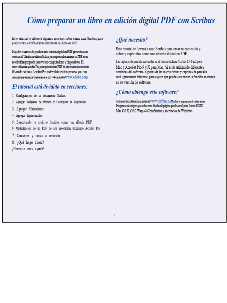 Guía para crear eBooks PDF con Scribus | PDF | Hipervínculo | Archivo ...