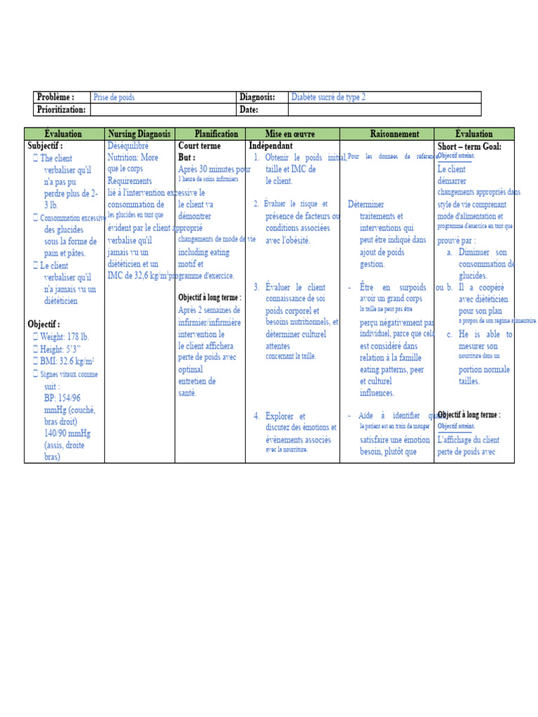 Gestion du diabète et perte de poids PDF Obésité Diabète — free download