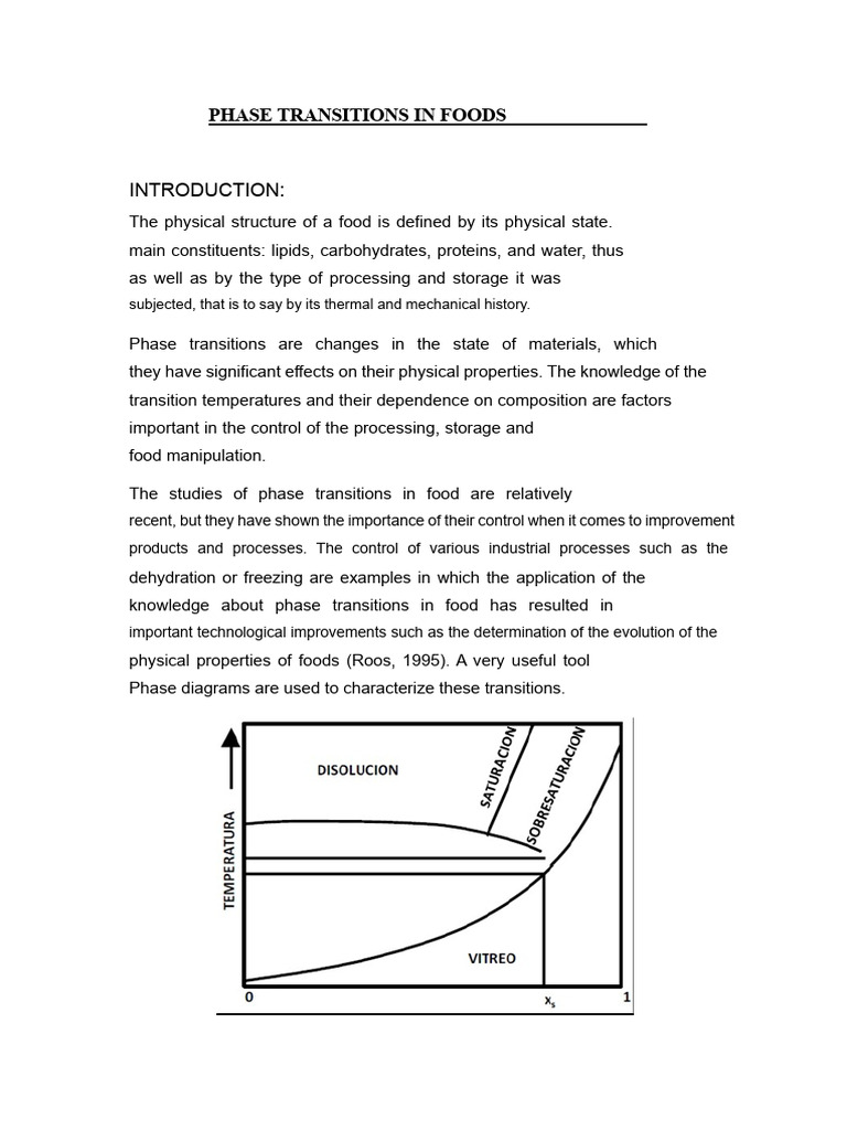 Understanding Food Phase Transitions | PDF | Glasses | Phase Transition