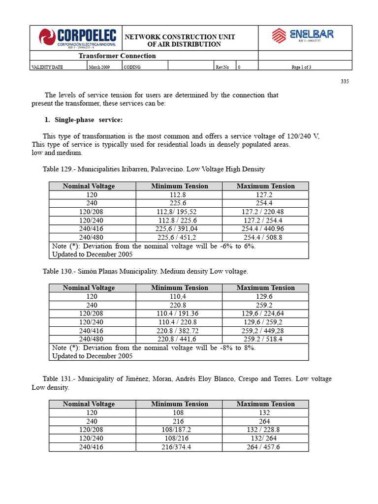 Transformer Connection Guidelines | PDF | Transformer | Manufactured Goods