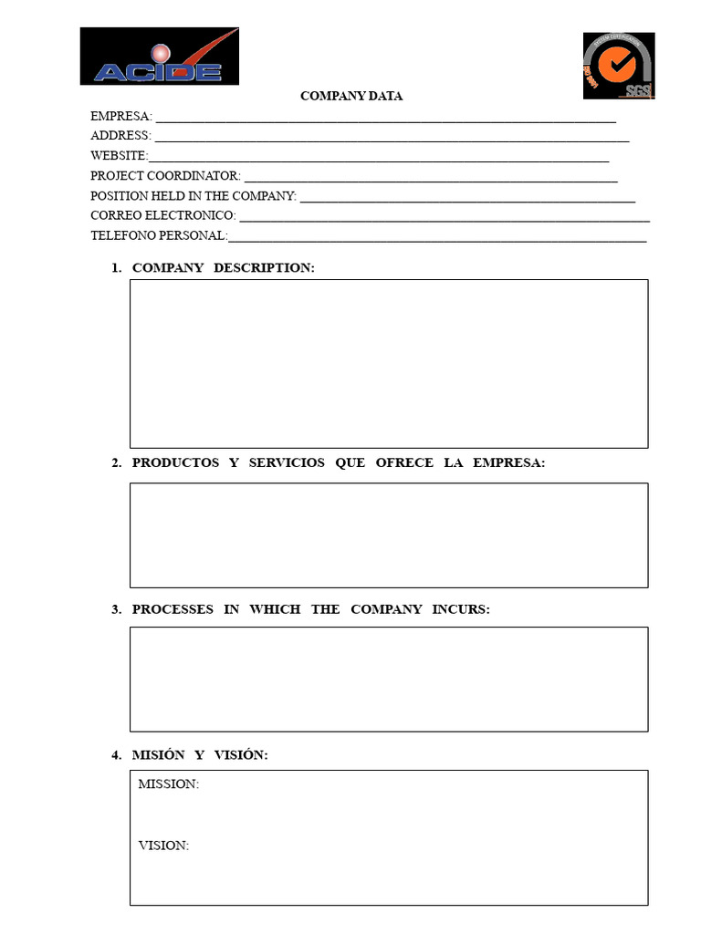 Company Data Format | PDF