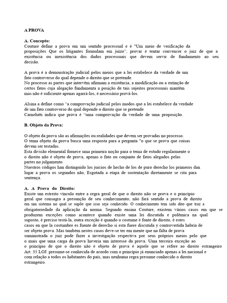 A Importância da Prova no Processo Judicial | PDF | Prova (jurídico ...