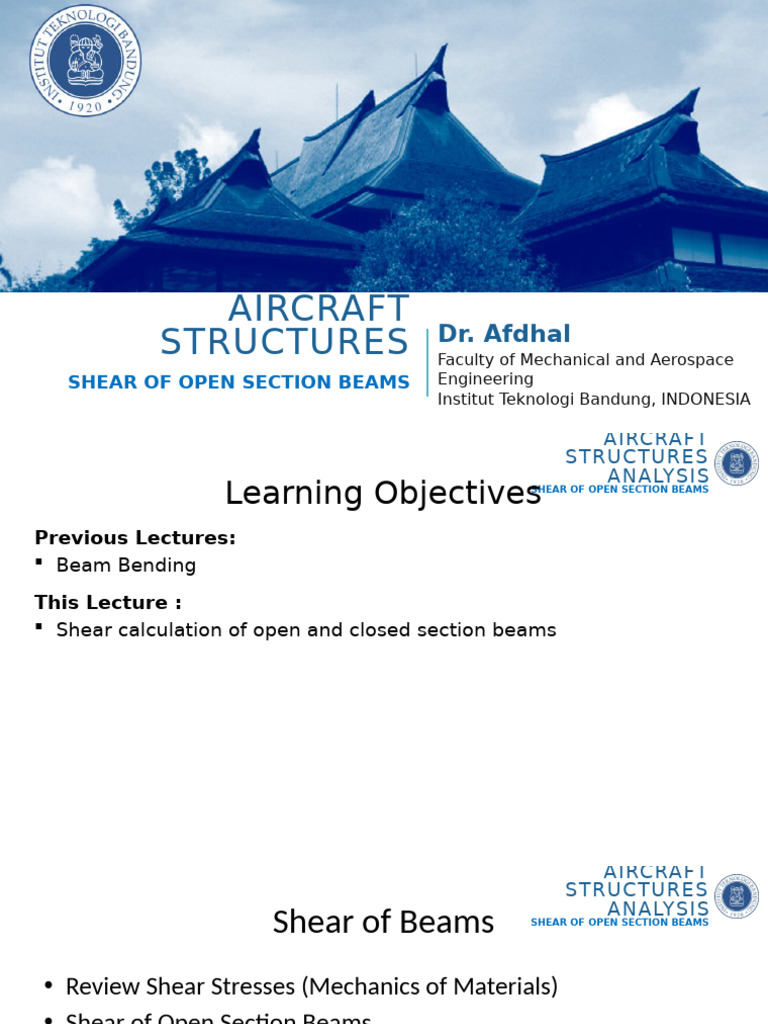 Shear Analysis of Open Section Beams | PDF | Shear Stress | Beam ...