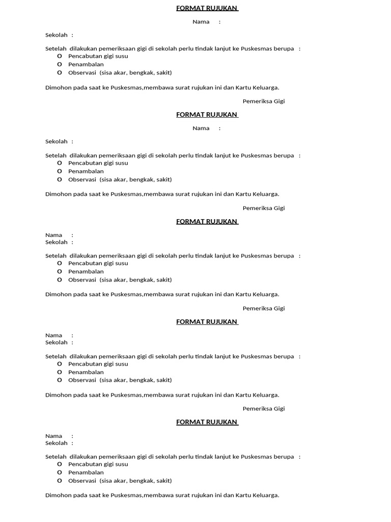 Ukgs Format Rujukan | PDF