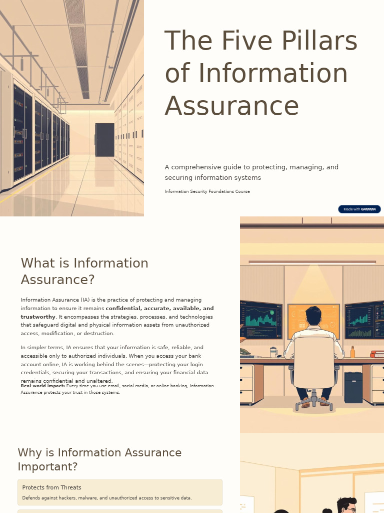 Five Pillars of Information Assurance | PDF | Information Security ...