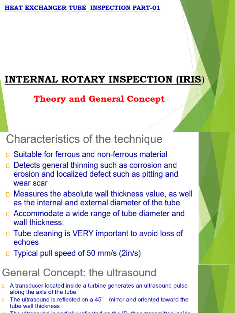 Heat Exchanger Tube Inspection (IRIS) Advanced Technique | PDF