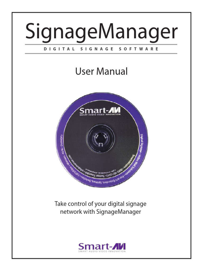 SignageManager User Manual Guide | PDF | Windows Xp | Server (Computing)