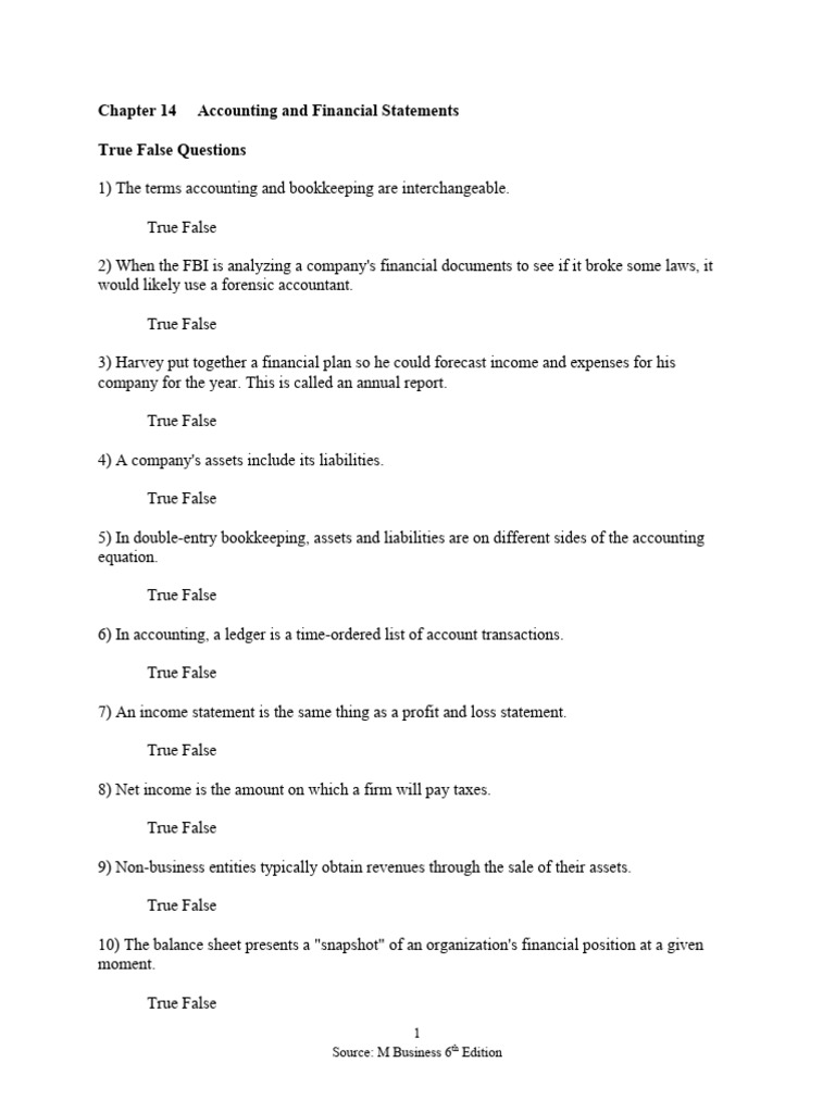 Chapter 14 Test Bank Questions | PDF | Equity (Finance) | Balance Sheet