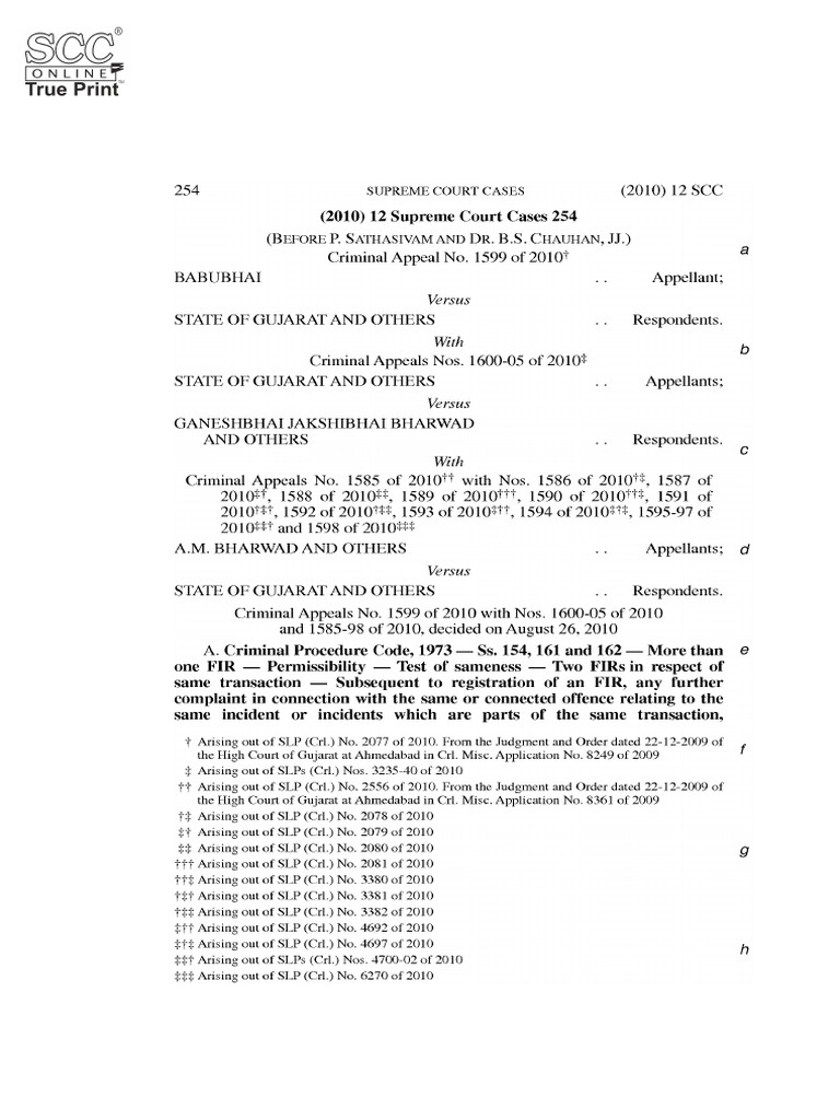 Modak Judgment Analysis (2008) SCC 1 | PDF | Supreme Court Of The ...