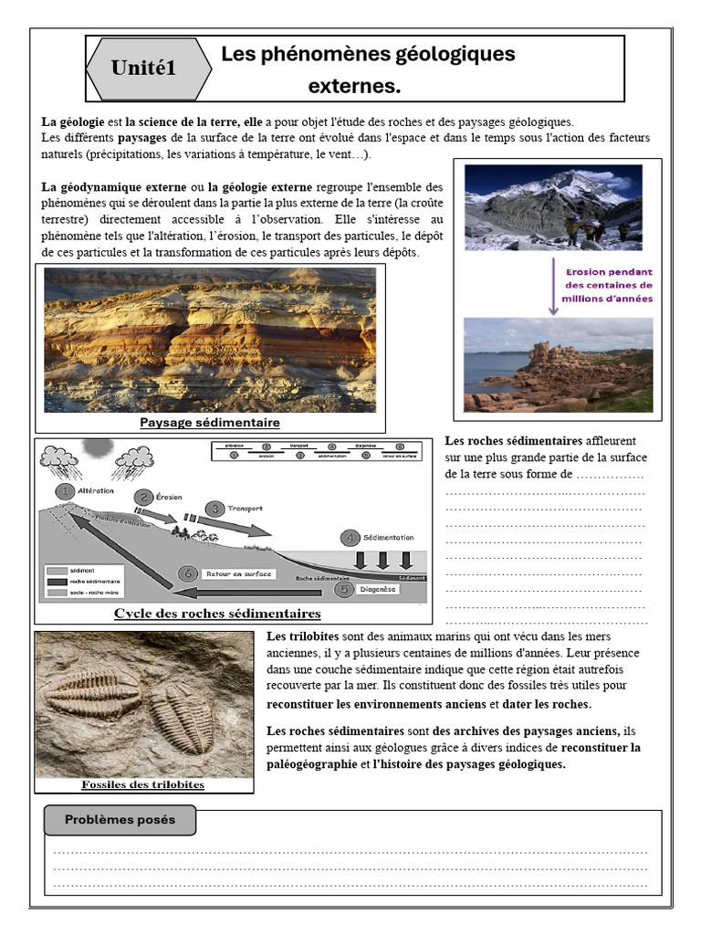 Géologie : Étude des paysages et sédiments | PDF | Géologie | Terre