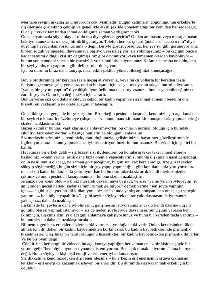 Seni Ihmal Etmenin Bedeli Ne | PDF